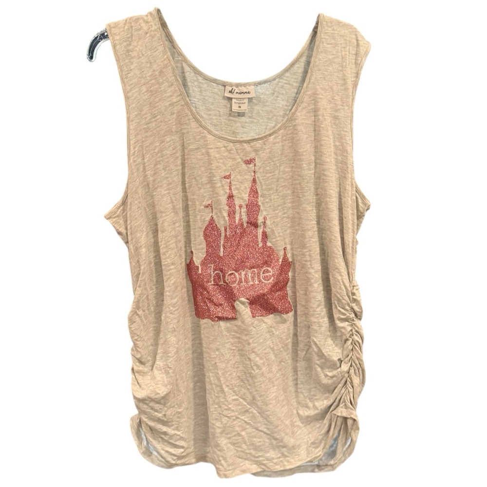 Oh! Mamma Gray Disney World Home Tank Top, size 3X